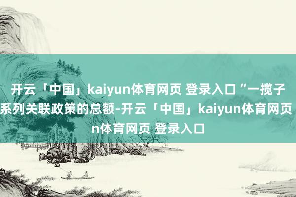 开云「中国」kaiyun体育网页 登录入口“一揽子”是指一系列关联政策的总额-开云「中国」kaiyun体育网页 登录入口