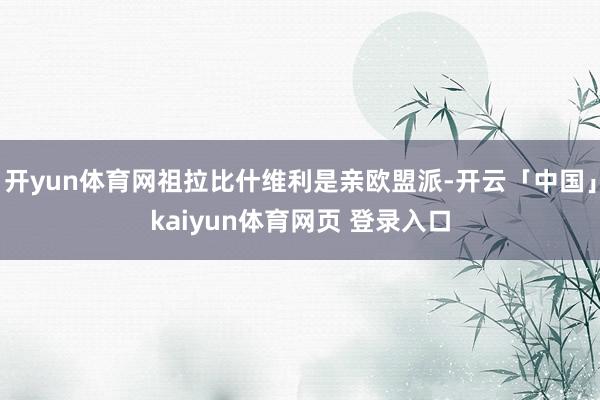 开yun体育网祖拉比什维利是亲欧盟派-开云「中国」kaiyun体育网页 登录入口