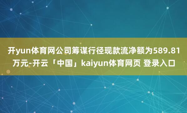 开yun体育网公司筹谋行径现款流净额为589.81万元-开云「中国」kaiyun体育网页 登录入口