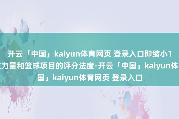 开云「中国」kaiyun体育网页 登录入口即缩小100米游水、上肢力量和篮球项目的评分法度-开云「中国」kaiyun体育网页 登录入口