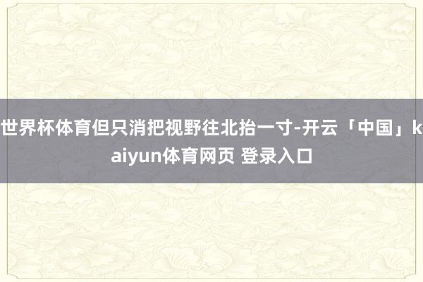 世界杯体育但只消把视野往北抬一寸-开云「中国」kaiyun体育网页 登录入口