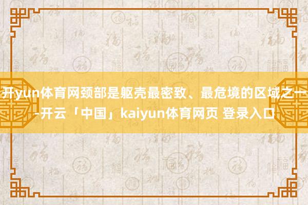 开yun体育网颈部是躯壳最密致、最危境的区域之一-开云「中国」kaiyun体育网页 登录入口